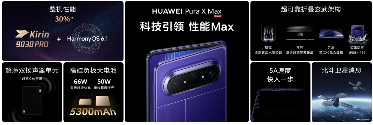 大阔折HUAWEI Pura X Max面世，价格已公布，折叠屏迈入大阔折时代